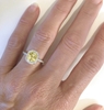 3.53 ctw Unheated Ceylon Yellow Sapphire and Diamond Ring in 14k white gold