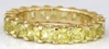 4.3 ctw Princess Cut Yellow Sapphire Eternity Band Ring in 14k yellow gold