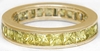 Princess Cut Yellow Sapphire Eternity Ring in 14k yellow gold