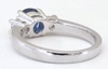 Natural Blue and White Sapphire Three Stone Ring