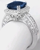 Custom Vintage Style Genuine Madagascar Blue Sapphire Ring
