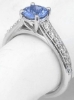 Round Sapphire and Diamond Ring