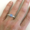 Natural Round Sapphire and Diamond Rings