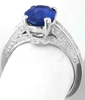 Sapphire Diamond Encrusted Rings