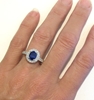 Blue Sapphire Ring in Platinum