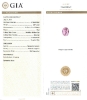 GIA certificate for a 2 carat untreated natural pink sapphire