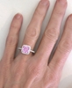 Rare Pink Sapphire Ring with Checkerboard Faceting