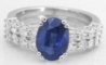 Natural Sapphire Engagement Ring in 14k white gold from MyJewelrySource