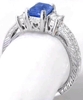 Sapphire Ring with Engraving