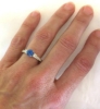 1.41 ctw Round Cut Blue Sapphire and Diamond Ring in 14k white gold