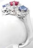 Filigree sapphire rings