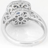 Cushion Cut Blue Sapphire Diamond Halo Ring