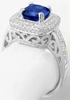 Natural Sapphire Diamond Halo Ring