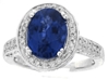 Oval Sapphire Diamond Rings