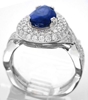 Pear Blue Sapphire Rings