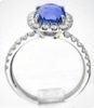 Sapphire and Round Diamond Ring