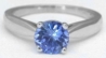 Natural sapphire ring in 14k white gold