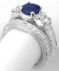 Natural Sapphire Engagement Ring Set
