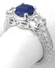 Blue and White Sapphire Ring