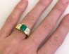 Genuine Emerald Ring in 14k yellow gold