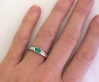Solitaire Emerald Ring in White Gold