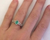 Emerald and Diamond Ring in 14k white gold