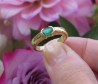 Natural Oval Fine Emerald Band Ring - East West Set 6 x 4mm Oval Emerald Solitaire Ring in solid 14k white gold for sale
