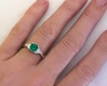Genuine Colombian Emerald and Diamond Engagement Ring
