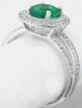 Emerald Ring - Genuine Round Emerald in White Gold