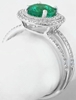 Emerald Ring - Genuine Round Emerald in White Gold
