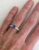 Blue Sapphire Diamond Engagement Set