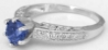 Blue Sapphire Diamond Engagement Set