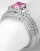 Pink Sapphire Ring and Wedding Bands