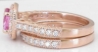 Princess Pink Sapphire Ring Rose Gold