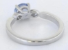 Periwinke Blue Sapphire and Diamond Ring in 14k white gold, Vintage styled