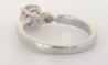 delicate pale pink sapphire and diamond ring in 14k white gold