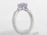 vintage inspired pink sapphire ring with marquise diamond details