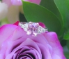 Natural Cushion Cut Light Pink Sapphire Wedding Ring with Real Side Diamond in 14k white gold