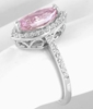 Genuine Marquise Light Pink Sapphire Ring - Pink Diamond Color