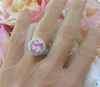 Expensive 6 carat Natural Oval Ceylon Light Pink Sapphire Ring in solid 14k white gold for sale
