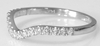 Contoured Real Diamond Engagement Band Ring in solid 14k white gold for sale