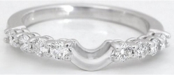 Natural sapphire ring in 14k white gold