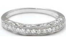 Natural sapphire ring in 14k white gold