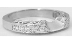Natural sapphire ring in 14k white gold