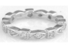 Natural sapphire eternity ring in 14k white gold