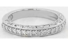 Natural sapphire ring in 14k white gold