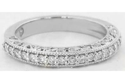 Natural sapphire ring in 14k white gold