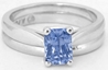 Radiant Cut Sapphire Wedding Rings