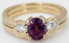Magenta Sapphire Wedding Set