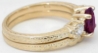 Magenta Sapphire Wedding Rings